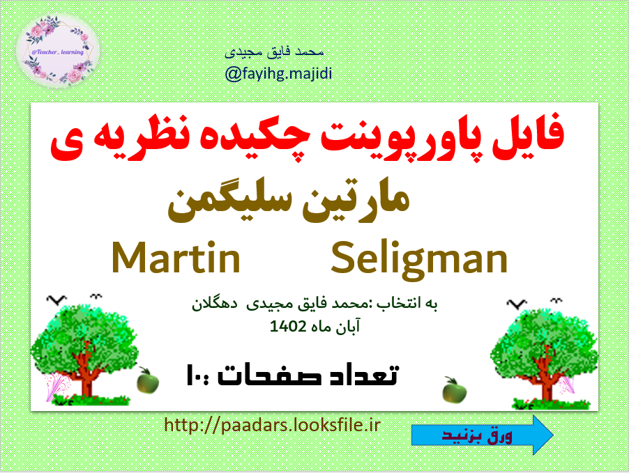 چکیده نظریه ی  مارتین سلیگمن  Martin